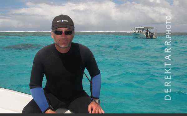 Derek on the Dive Boat in Fiji
