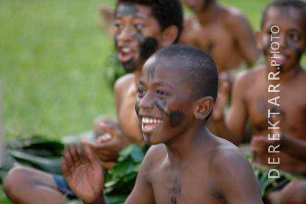 Fijian Children Clapping and Smiling