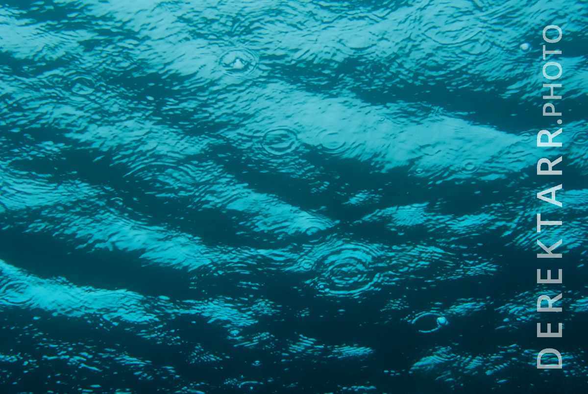 large view of Raindrops Underwater