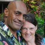 image detail page for Fijian Man and Woman Smiling at Matava resort